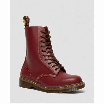 Dr Martens 1490 Vintage Made In England Mid Calf - Cervene Cizmy Panske, D056SK